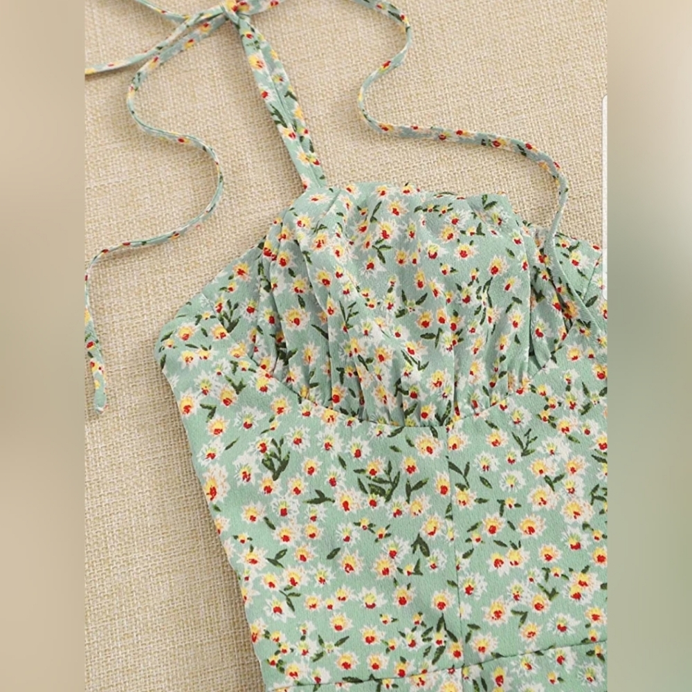 🌨Women's Summer Tie Strap Ditsy Floral - Picture 3 of 5